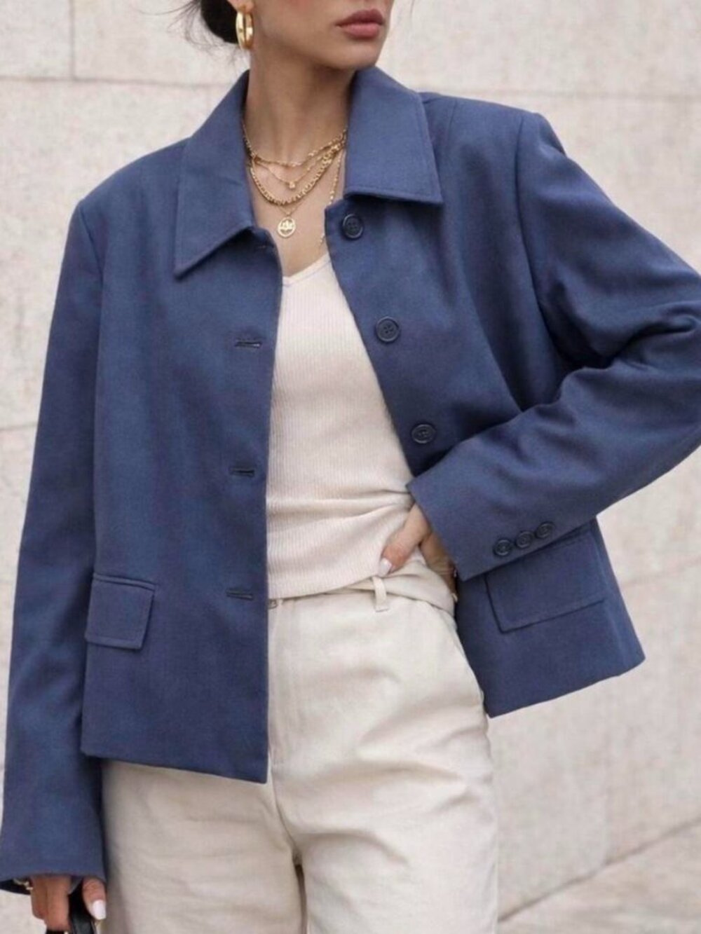 💙VTG Pendleton Women’s Blue Classic Minimalist Tailored Oversized Blazer 12/14